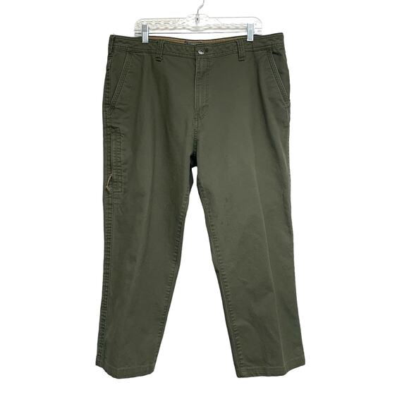 G.H Bass Mens Size 38 x 30 Green 5 Pocket Cargo Pants - Picture 1 of 7